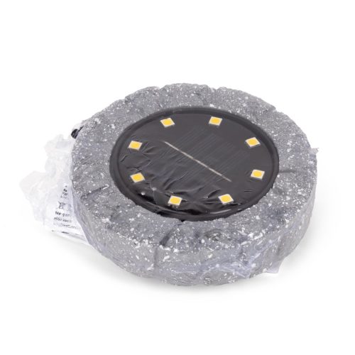 Entac Kerti Szolár Talajlámpa, 8db WW SMD LED, Kőhatású