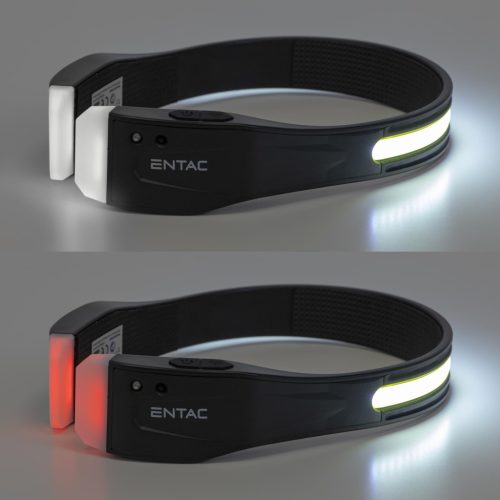 Entac Headlamp (headband lamp) Rechargeable Sensor C-LED Red light, black