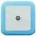 Entac Night Light 0.5W Square CW Albastru