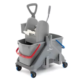   FILMOP ONEFRED - műanyag gurulós kocsi műanyag fogantyúval, préssel- és MOP tartóval 2x15 l