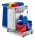 Cărucior de curățare Filmop Alpha 6103 4x4L cu găleată de 2x15L, suport pentru sac, dulap care se încuie