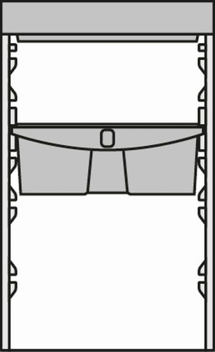 Filmop Alpha 6670 takarítókocsi zárható, impregnált felmosáshoz 4x4 l- 2xTp-Down 20 l