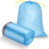 Folistar trash bag 70x100cm, 120 liter HDPE 21 micron blue, with ribbon, 10 pieces/roll