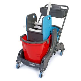 Herkules Čistiaci vozík plastový, 2x25l vedrá 1ks/kart