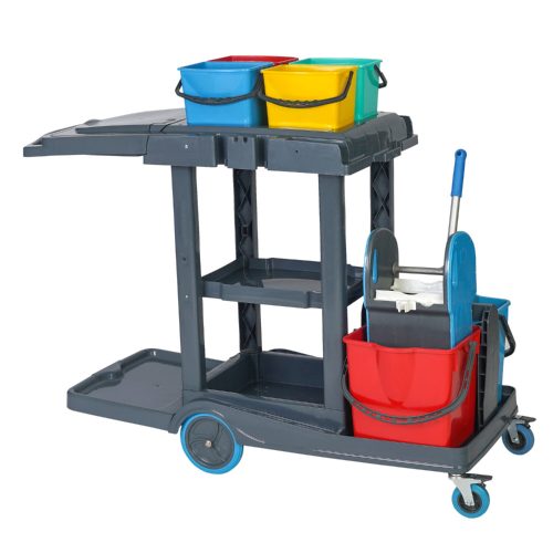 Herkules Classic Cleaning cart plastic, with 2x18l + 4x5L buckets 1pc/carton