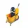 Carucior de curatare, cadru plastic, galben, 24 litri