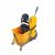 Cleaning cart, plastic frame, yellow, 24 liters