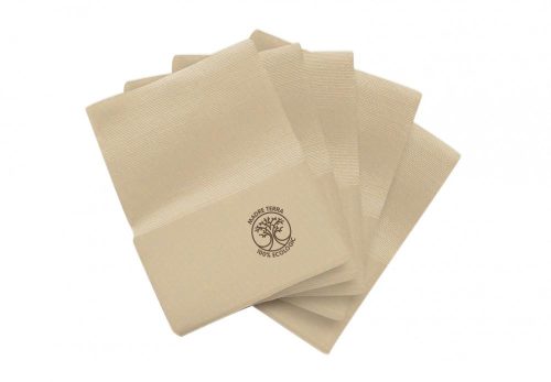 Infibra Napkin Madre Terra, 1 ply, 17x17cm, brown, 100% eco, 8x250 sheets/box