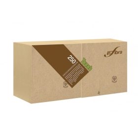   Servetel Infibra Madre Terra 2 straturi 24x24cm maro 100% eco 250 foi/pachet