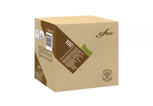 Infibra Napkin Madre Terra, 2-layer, 33x33cm, brown, 100% eco, 100 sheets/pack