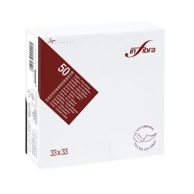 Servetel Infibra 33x33cm alb 2 straturi 50 coli/pachet
