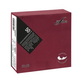 Servetel Infibra 33x33cm burgundy 2 straturi 50 foi/pachet 