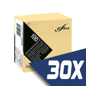   Infibra Szalvéta 25x25cm krém 2 réteg 100 lap/csomag (30 csomag)