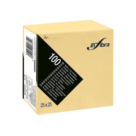 Infibra Szalvéta 25x25cm krém  2 réteg 100 lap/csomag 