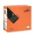 Servetel Infibra 38x38cm Portocaliu 2 straturi 40 foi/pachet 