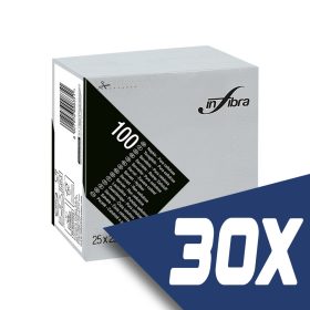   Infibra Szalvéta 25x25cm szürke 2 réteg 100 lap/csomag (30 csomag)