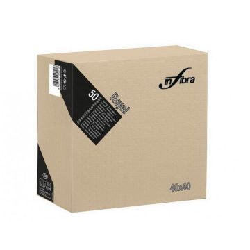   Infibra Napkin Royal 40x40cm Greige 4 layers 50 sheets/pack (24 packs/box)