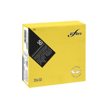   Infibra Napkin 33x33cm lemon yellow 2 layers 50 sheets/pack 24 packs/carton