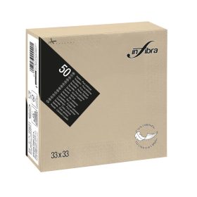 Servetel Infibra 33x33cm Greige 2 straturi 50 foi/pachet 