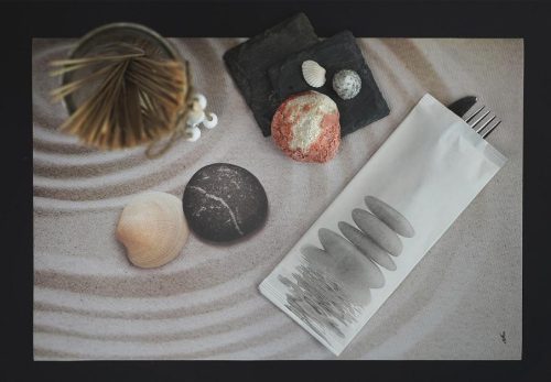 Suport tacamuri Infibra model Panarea 2 straturi 38x38 cu servetele albe 125 bucati/pachet