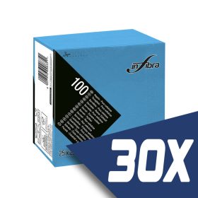   Infibra Szalvéta 25x25cm türkiz 2 réteg 100 lap/csomag (30 csomag)