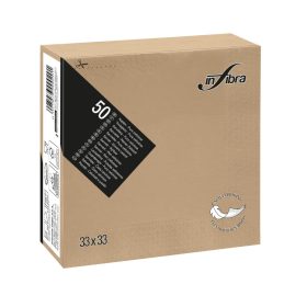   Servetel Infibra 33x33cm cappuccino 2 straturi 50 foi/pachet 