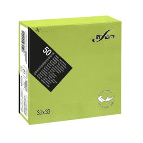 Servetel Infibra 33x33cm verde mar 2 straturi 50 foi/pachet 