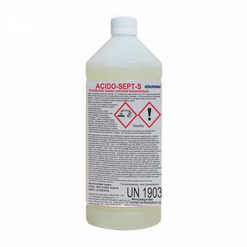 Acido-Sept-S fertőtlenítő vízkőoldó 1L