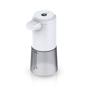   Seifen- und Händedesinfektionsspender mit Sensorspray, batteriebetrieben, Tischgerät, 350 ml