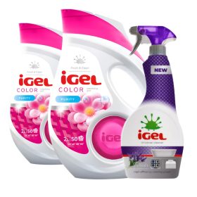   IGEL mosógél Color 2x 2 L (50 mosás) + Grátisz IGEL univerzális tisztító 650 ml