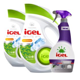   IGEL mosógél White 2x 2 L (50 mosás) + Grátisz IGEL univerzális tisztító 650 ml