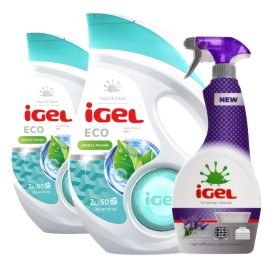   IGEL hipoallergén mosógél 2x 2 L (50 mosás) + Grátisz IGEL univerzális tisztító 650 ml