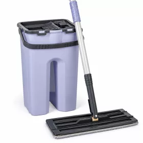 Flat mop set with split bucket