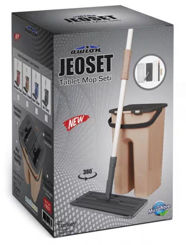 Flat mop set with split bucket