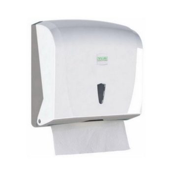   Vialli V folded hand towel dispenser, ABS plastic, 300 sheet capacity, white