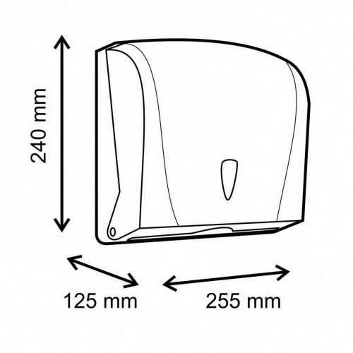 Zásobník skladaných utierok Vialli V ABS plast, kapacita 300 listov, biely