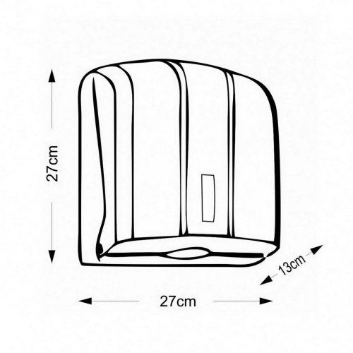 Zásobník na skladaný uterák Vialli V ABS plast, čierny