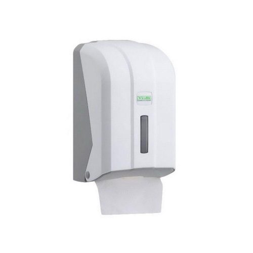 Vialli folded toilet paper dispenser white plastic