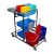 Combi cleaning cart with chrome frame 2x25 liter + 4x5 liter bucket