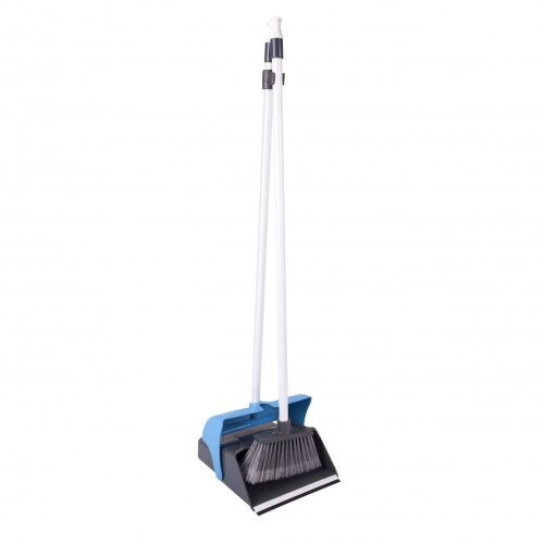 Handle tipping shovel + broom set blue