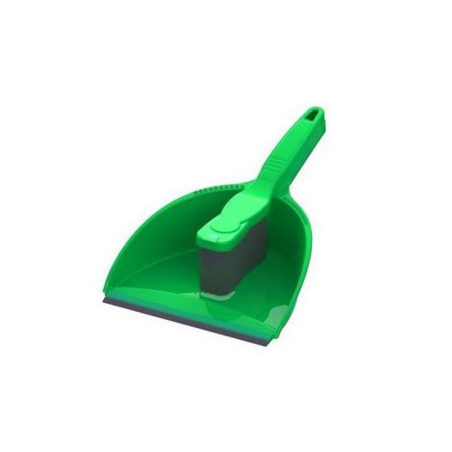 Hand dustpan + brush set green