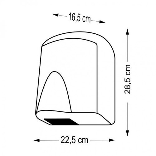 Sušilo za ruke, ABS plastika, bijelo, 1650W