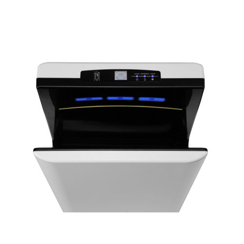 Uscător de mâini, lamă de aer, priză de mână, ABS alb, interior negru 1850W