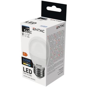 Entac LED Mini Globe E27 6,5W CW 6400K