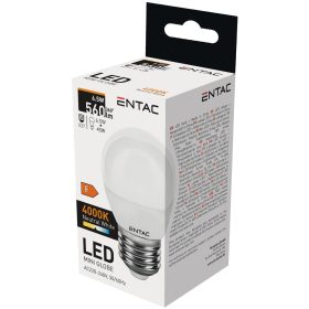 Entac LED Mini Globe E27 6,5W NW 4000K