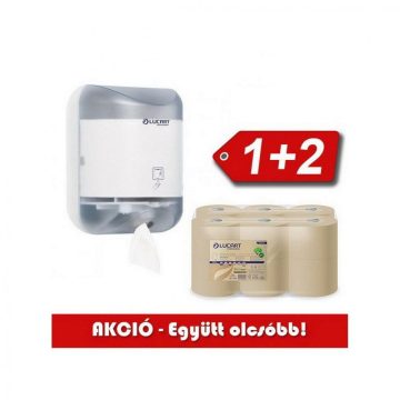   Lucart L-One toilet paper dispenser 1pc + 2 shrinks 812170 toilet paper pack