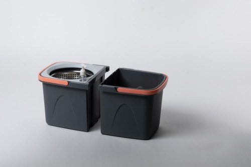 Спин Моп сет брисача са ротирајућом главом (челична ожета са ручком за канту, 2 крпе)