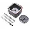 Spin Mop rotating head mop set with flat mop (bucket handle wringer 2 mops)