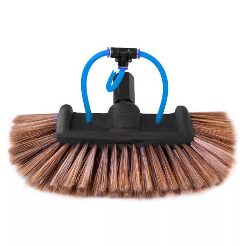 Teleszkópos napelem tisztító kefe – alumínium nyéllel, vízcsatlakozással, vegyszer adagolóval + üveg lehúzóval 6,5 m