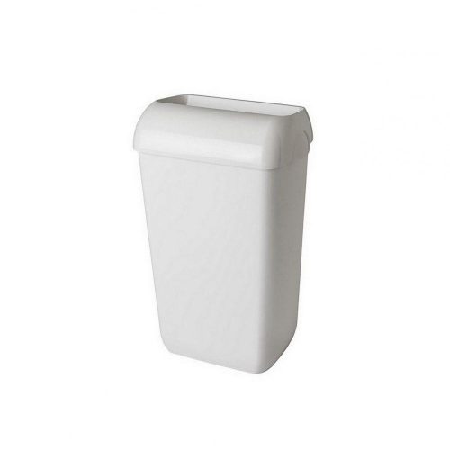 Mar Plast wall mounted trash can A74401 with lid 23 liters white